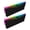 Black, variant on ARGB Heatsink Shell Set for Desktop DIMM Area, 2Pcs Metal Coolers with Light Diffuser for Side-Panel Display Use