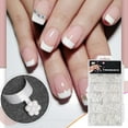 thumbnail image 1 of Uñas postizas, uñas postizas, regalos para mujeres, manicura, 100 uñas francesas, uñas media luna pequeñas blancas, uñas francesas blancas, media luna, 1 of 5