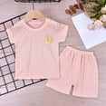thumbnail image 7 of Toddler Outfits for Boys Soft Relaxed Solid Crew Short Sleeve Two Piece Kids Lightweight Summer Daily Casual Outfit Set, 7 of 7