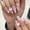 #1, variant on 3D 24 Pcs Cute Almond Press on Nails Medium Fake Nails Press Ons Blue Gradient False Nails with Stiletto Nail Glue