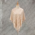 thumbnail image 6 of Fvsianol Women Party Shawl Summer Prom Scarf Women Party Shawl Flower Embroidery Hollow Out Tassel See through Solid Color Cardigan, 6 of 8