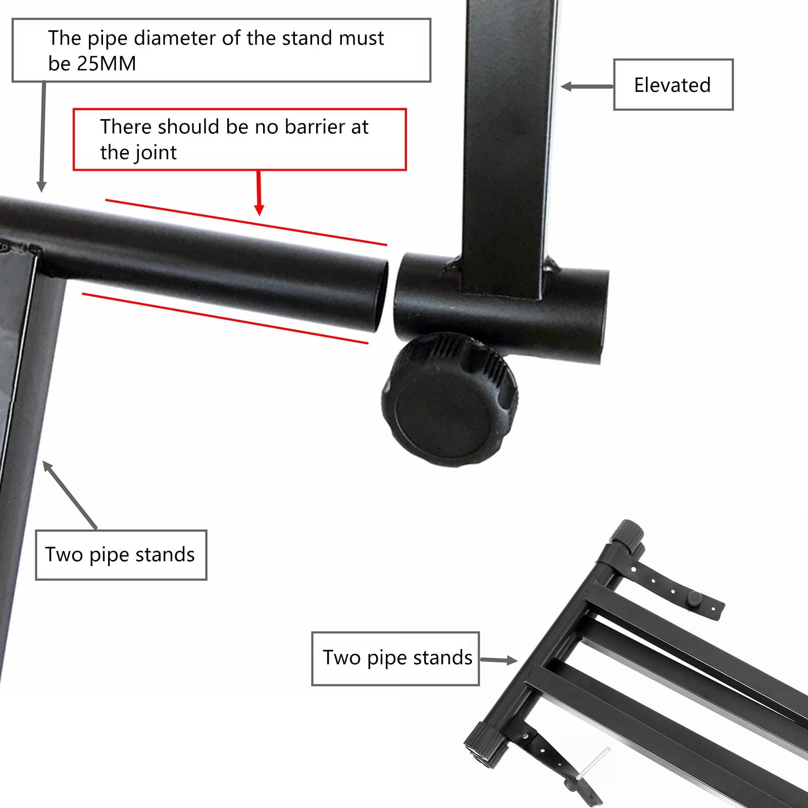 Electric Piano Rack Musical Keyboard Extension Stand Detachable Electronic Piano Second Tiers Stand Digital Piano Stand