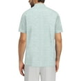 thumbnail image 2 of Cafe Luna Men's Crossed one Pocket Solid Print Short Sleeve Shirt, 2 of 2
