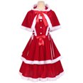 thumbnail image 2 of Disfraz de Papá Noel para mujer, lencería sexy, lindo vestido de terciopelo, capa, traje de mucama, uniforme para niña, 2 of 5