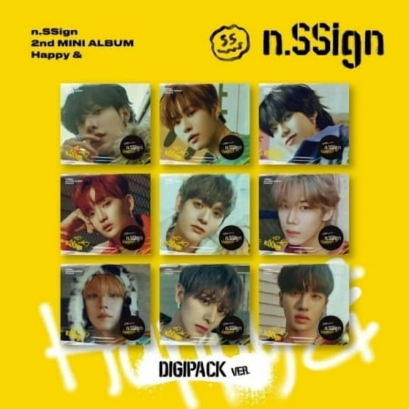 N.Ssign - Happy & - Digipack Version - Random Cover - incl. 16pg Photobook, Folded Poster, Sticker Photocard - Music & Performance - CD