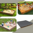 thumbnail image 6 of COVERS&ALL Sandbox Cover 12 Oz Waterproof - Sandpit Cover 100% Weather Resistant with Metal Grommets (Grey, 45.5" W x 45.5" D x 8" H), 6 of 7