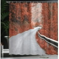 thumbnail image 4 of Ambesonne Fall Shower Curtain, Dreamy Road Travel Theme, 69"Wx75"L, Orange Pale Grey, 4 of 5