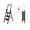 Black + 3 Step, variant on Beuway 2 Step Ladder with Handrails,Foldable Step Stool for Adults(Black)