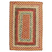 Homespice Four In Nine Patch Braided Rectangle Rug - (5 foot x 8 foot)