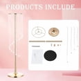 thumbnail image 3 of 2 Pcs 35.4inch Crystal Flower Stand Wedding Centerpieces for Tables Metal Tall Tabletop Gold Metal Flower Arrangement Holder Bead Crystal Golden Vase for Party Wedding Birthday Decor, 3 of 7