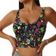 thumbnail image 1 of Balery Colorful Geometric Figures Sujetadores deportivos con espalda cruzada para mujer, acolchados, sin costuras, de alto impacto, ideales para yoga, gimnasio, entrenamiento y fitness.-Large, 1 of 8