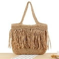 thumbnail image 6 of Yoyauz Women's Grass Woven Beach Bag - Women's Beach Handmade Woven Handbag, Summer Mesh Hollow Shoulder Bag, Suitable for Holidays, 6 of 7