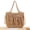 Khaki, variant on Yoyauz Women's Grass Woven Beach Bag - Women's Beach Handmade Woven Handbag, Summer Mesh Hollow Shoulder Bag, Suitable for Holidays