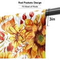 thumbnail image 4 of Fall Pumpkin Sunflower Window Curtains Set with Valance 26 Inch Length 3pcs Autumn Kitchen Curtains Sets Thanksgiving Day Curtain Drape Short for Bathroom and Bedroom Living Room Window, 4 of 5