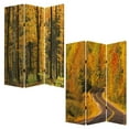 thumbnail image 2 of 1" x 48" x 72" Multi Color Wood Canvas Autumn Journey  Screen, 2 of 3