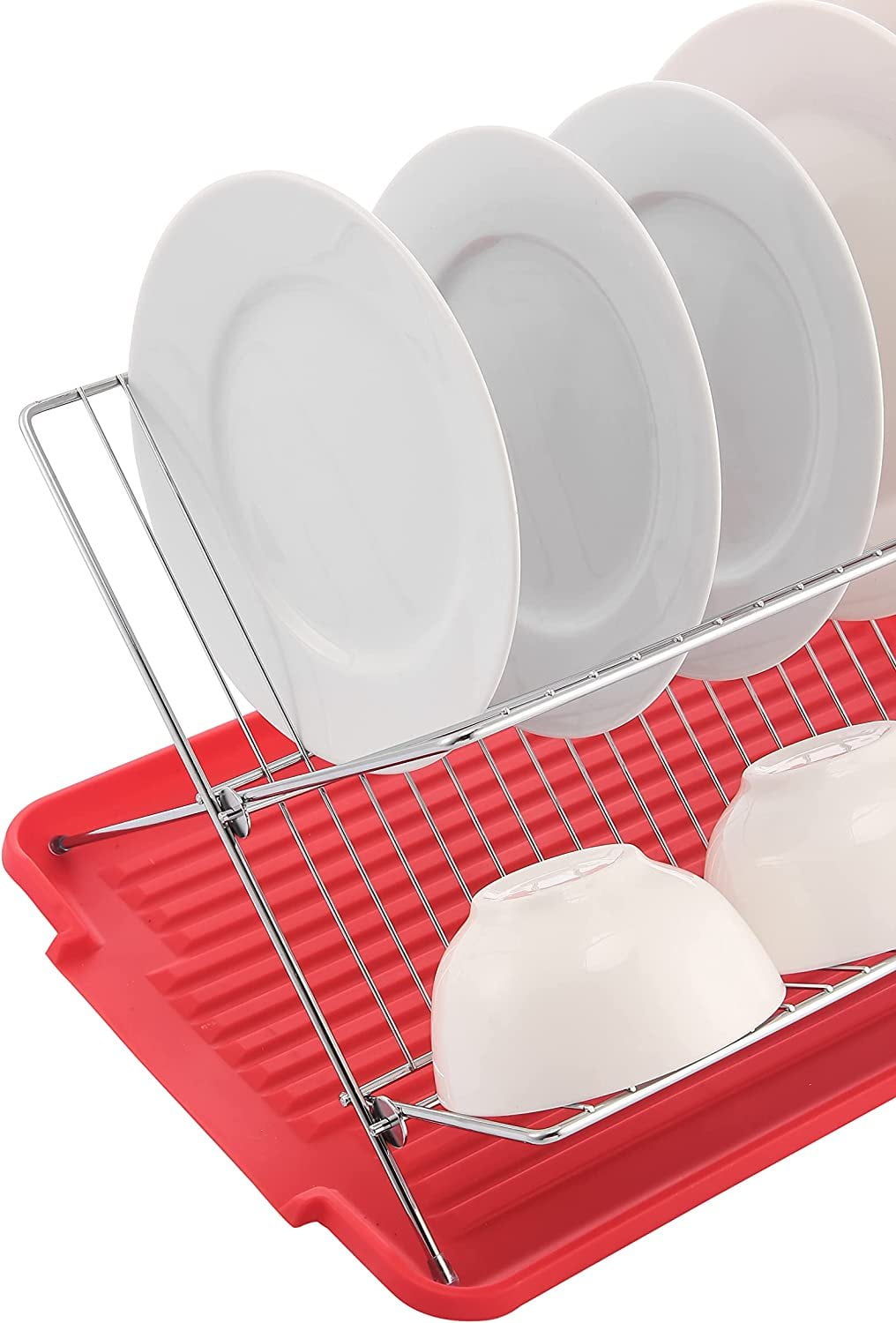 Jytue Collapsible Dish Drying Rack with Drainboard Tray Popup and