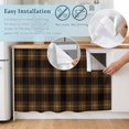 thumbnail image 5 of Brown Black Buffalo Plaid Cabinet Curtains for Kitchen 35"Wx35"L, Country Rustic Classic Farmhouse Checkered Laundry Sink Cabinets Magic Tape Short Curtain Privacy Panel for Bathroom Vanity Cabinets, 5 of 9