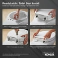 thumbnail image 3 of Kohler 4733-RL-G9 Glenbury Ready Latch Quiet-Close Elongated Toilet Seat - Sandbar, 3 of 3