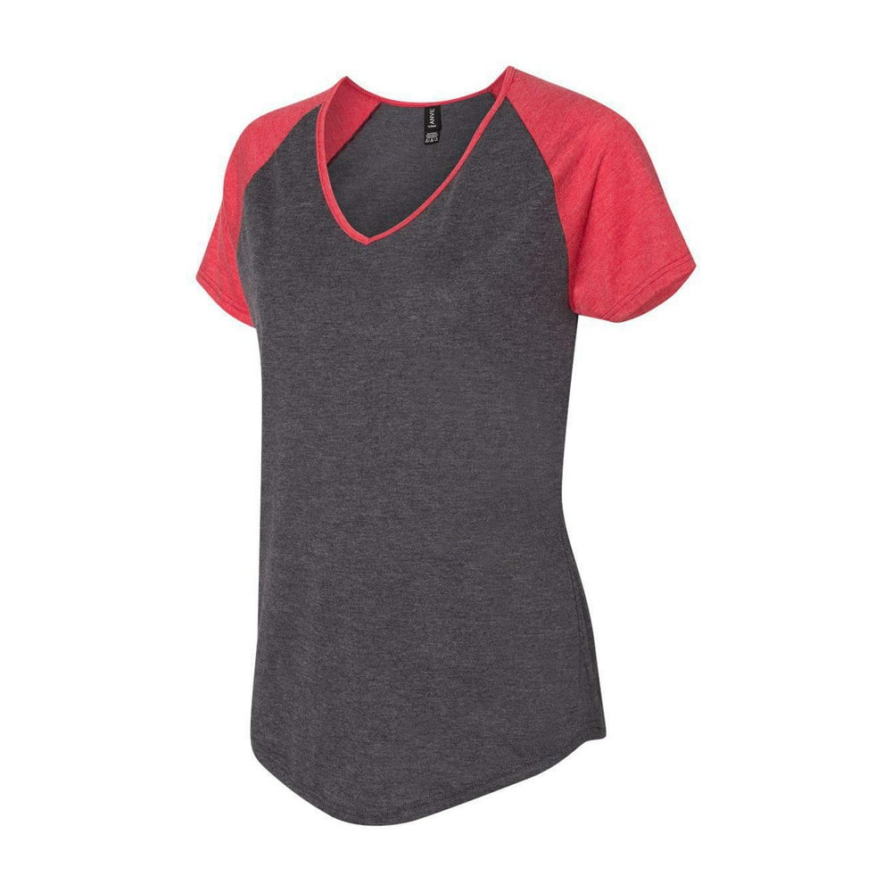 Anvil Anvil Women's TriBlend VNeck Raglan Tee 6770Vl