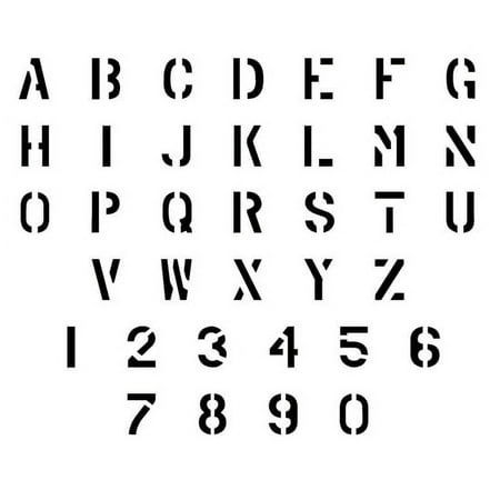 Military Alphabet Stencils - 1/2 inch - 7.5 mil heavy-duty