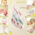 thumbnail image 3 of Dreamtimes Christmas Watercolor Tree Baby Muslin Washcloths Face Towel, 3 PCS Red Gnomes Burp Cloths Cotton Wipes Infant Wash Cloth for Newborn Boys Girls 12x12 inches, 3 of 7
