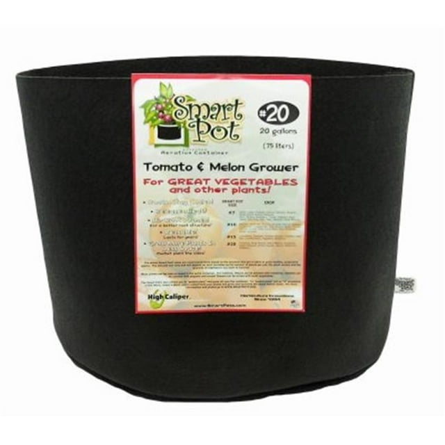 High Caliper Growing 20 gal Tomato Grower, Black