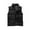 a-Black8025, variant on Men's Puffer Vest Warm Solid Color Relaxed Fit Down Jacket Winter Sleeveless Zipper Stand Collar Gilet For Outdoor Daily Wear Soft Top