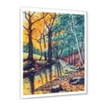 thumbnail image 2 of Designart 'Landscape With Autumn Forest Sunset River' Traditional Framed Art Print, 2 of 4