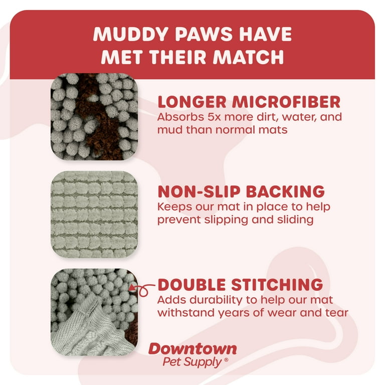  Muddy Mat 2-Piece Microfiber Door Mat and Pet Rug Non