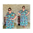 thumbnail image 2 of CASSIE LIZ Plus Size Womens Dresses 2X V Neck Floral Print Short Sleeve Green Maxi Dress Summer Spring Derss with Pocket Party Wedding Guest Dress 2XL 18W 20W, 2 of 7