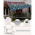 thumbnail image 5 of Sun Shade Sail 12x16Ft Animal Gradient Leopard Print Uv Block Sunshade Canopy Outdoor Shade Cover Rectangle Shade Cloth For Patio Garden Yard Deck Pergola, 5 of 6