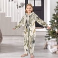 thumbnail image 6 of Soft Big Kids Onesie Pajamas Cozy Loose-Fit Jumpsuits for kids with Pockets for Christmas Lounge & Play Lily Motifs Pattern, 6 of 8