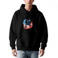 thumbnail image 1 of Men's Long Sleeve Hoodie Pullover Sweatshirt - Colorful Graphic Design ' the Dangers ' with Dynamic Motion Illustration & Pockets, 1 of 7
