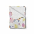 thumbnail image 2 of Pastel Soft Flannel Fleece Throw Blanket, Watercolor Texture Liquid Paint Drops Dots Aquarelle Art Style Romantic Colorful, Cozy Plush for Indoor and Outdoor Use, 50" x 70", Multicolor, by Ambesonne, 2 of 6
