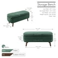 thumbnail image 5 of Porthos Home Celia Bouclé Fabric Storage Bench with Rubberwood Legs, 5 of 5
