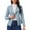 Blue, variant on Womens Faux Suede Jacket Lapel Draped Open Front Cardigan Casual Trendy Suede Blazer Cropped Coats Khaki XXL