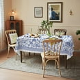 thumbnail image 3 of Rectangle Tablecloth - 60 x 102 Inch Blue Floral Rustic Tablecloth Classic French Country Printed Table Cover Farmhouse Decoration, Suitable for Home, Kitchen Dining, 3 of 7