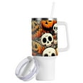 thumbnail image 2 of Pumpkins Skeleton Halloween 40 oz Tumbler with Handle Insulated&nbsp;Travel Mug&nbsp;Lid Straw Leak Proof Steel Vacuum Water Bottles Glasses Fits in Car Cup Holder, 2 of 7