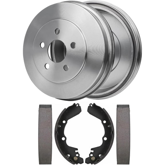 Detroit Axle - 4pc Rear Brake Kit for 2001 2002 2003 2004 2005 Dodge Stratus, Brake Drums Semi-Metallic Brakes Shoes Replacement