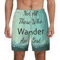 thumbnail image 3 of Uemuo Not All Those Who Wander Are Lost1 Pattern Mens Swim Trunks Quick Dry Board Shorts with Mesh Lining, Stretch Beach Shorts Quick Dry No-Chafing Board Shorts-X-Large, 3 of 9