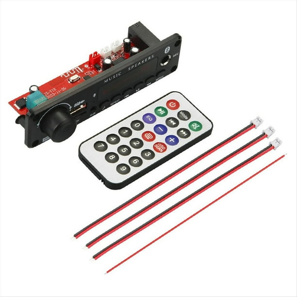 Amplificador Bluetooth 5.0 de 12 V CC y 50 W, Reproductor MP3, Decodificador, Radio FM, Módulo TF, USB, AUX de 3,5 mm, Receptor Bluetooth para Coche.
