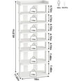 thumbnail image 3 of ZARKEA Adult 7-Tier Adjustable Shelves Freestanding Shoe Rack with Wall Anchor, White, Holds up to 20-Pairs of Shoes, 3 of 7