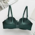 thumbnail image 5 of Bras for Women,French T-Shirt Style Demi Cup Underwire Bra for Women with Smooth Lace Push Up Support and Adjustable Comfort,Sports Bras for Women,Dark Green,XL, 5 of 9