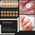 thumbnail image 2 of Perlas para uñas Bellecrey de 0,8 a 3 mm, doradas, plateadas y grises, charms, 2 of 9