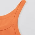 thumbnail image 4 of Women's Scoop Neck Ribbed Sleeveless Tank Top, Stretchy Casual Shirt for Workout or Everyday Summer Wear,Orange XS, 4 of 5
