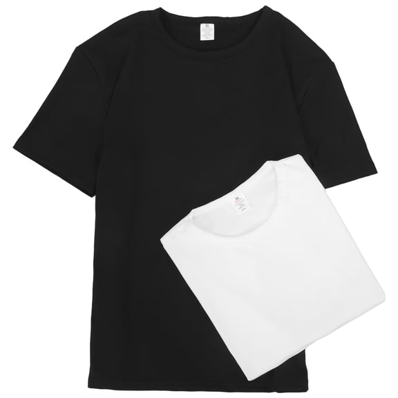 CTIRCHIU 2Pcs Men Short Sleeve Breathable Cotton T-Shirt Assorted Colors Versatile Summer Essential