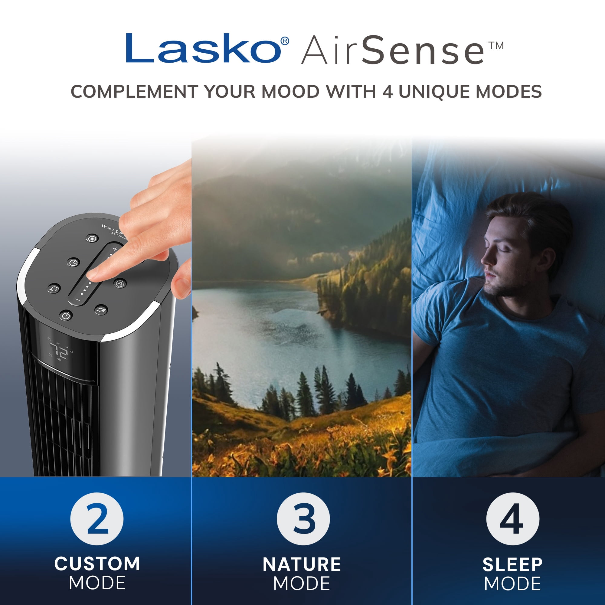 Lasko 40" Quiet Oscillating Tower Fan with Remote Control, DC Motor and 12 Speeds for Whole Room Bedroom Cooling, Black, TDC401