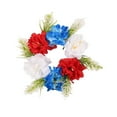 thumbnail image 2 of Sokhug Mini Wreath Red White & Blue Star Mixed Berries & Pip Berry Candle Rings, Patriotic Fourth of July Berries Candle Rings Small Wreaths, No Pillar Candle, 2 of 9