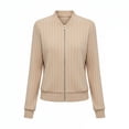 thumbnail image 5 of Warop Womens Long Sleeve Knit Cardigan Sweaters Solid Color Zipper Top Casual Dressy Open Front Fall Outfits, 5 of 5