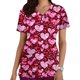 thumbnail image 1 of TaTaai Women's Valentine's Day V Neck Casual Top, Abstract Heart Print Short Sleeve Blouse with Pockets, Lightweight Holiday Gift Shirt for February Romance Gift, 1 of 5